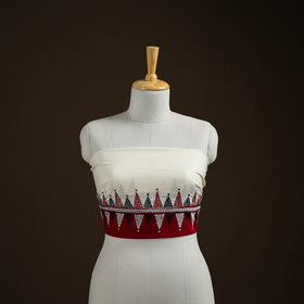 Bengal Kantha Hand Embroidered Cotton Blouse Piece 13