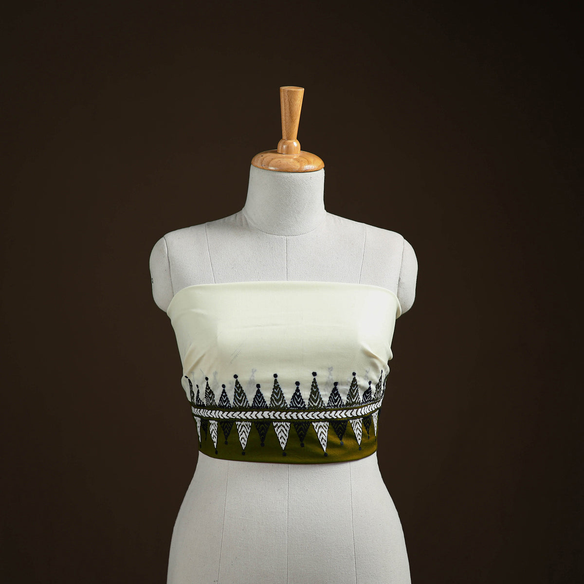 Bengal Kantha Hand Embroidered Cotton Blouse Piece 14