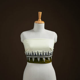 Bengal Kantha Hand Embroidered Cotton Blouse Piece 14