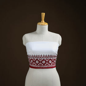 Bengal Kantha Hand Embroidered Cotton Blouse Piece 15