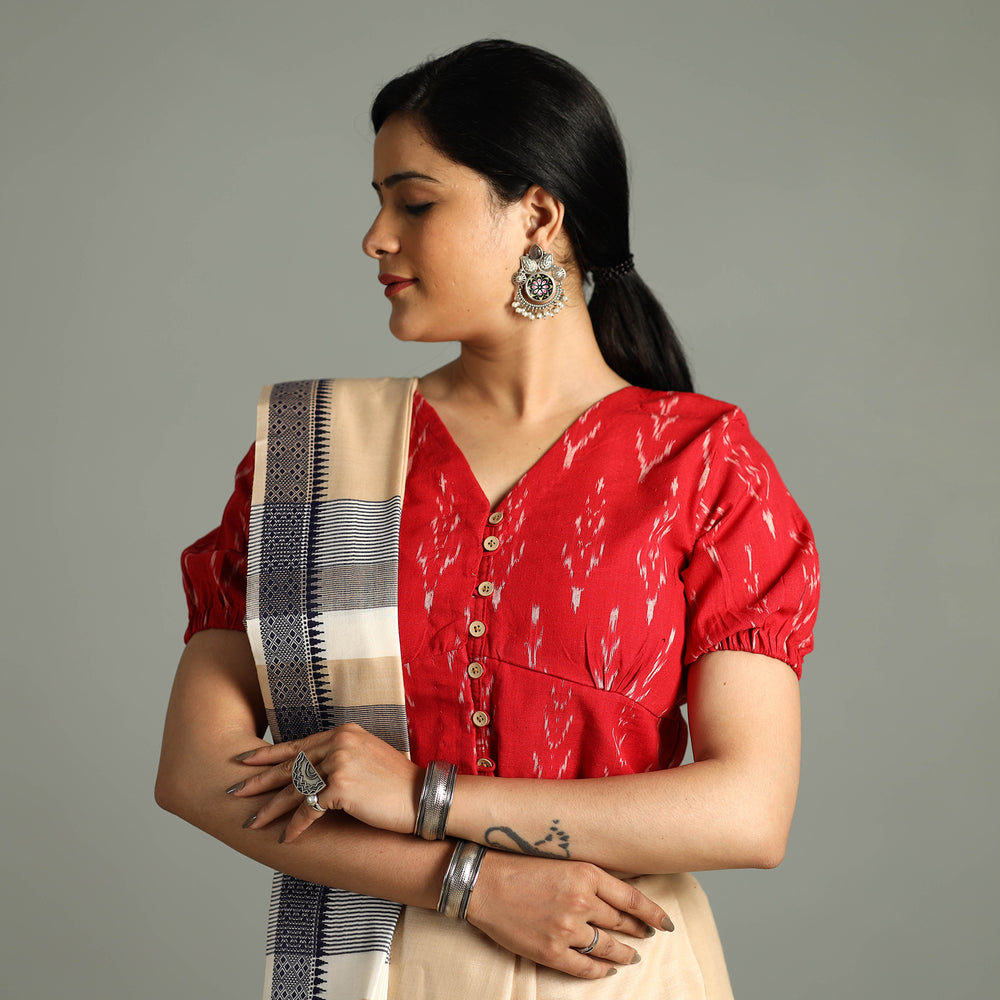 Pochampally Ikat Stitched Blouse
