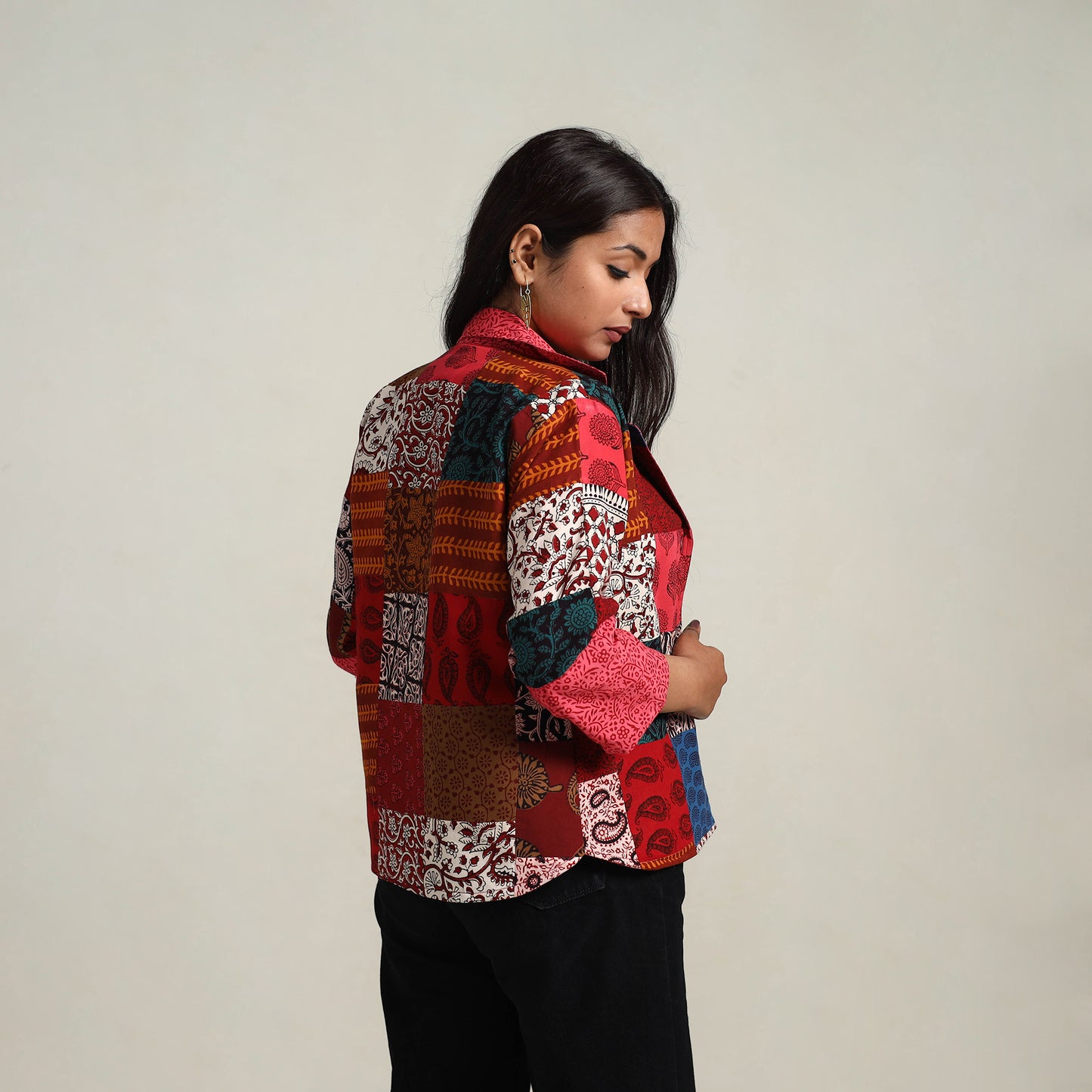 Patchwork Bagh Print Women's Jacket 06