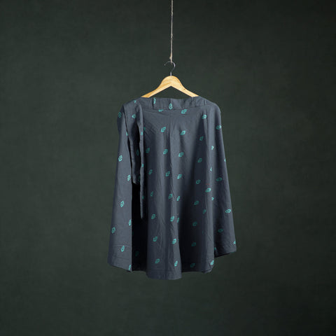Grey - Jacquard Cotton Wrap Around Skirt 146