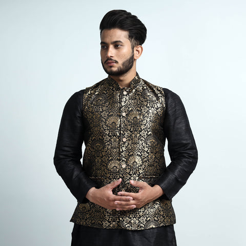 silk nehru jacket