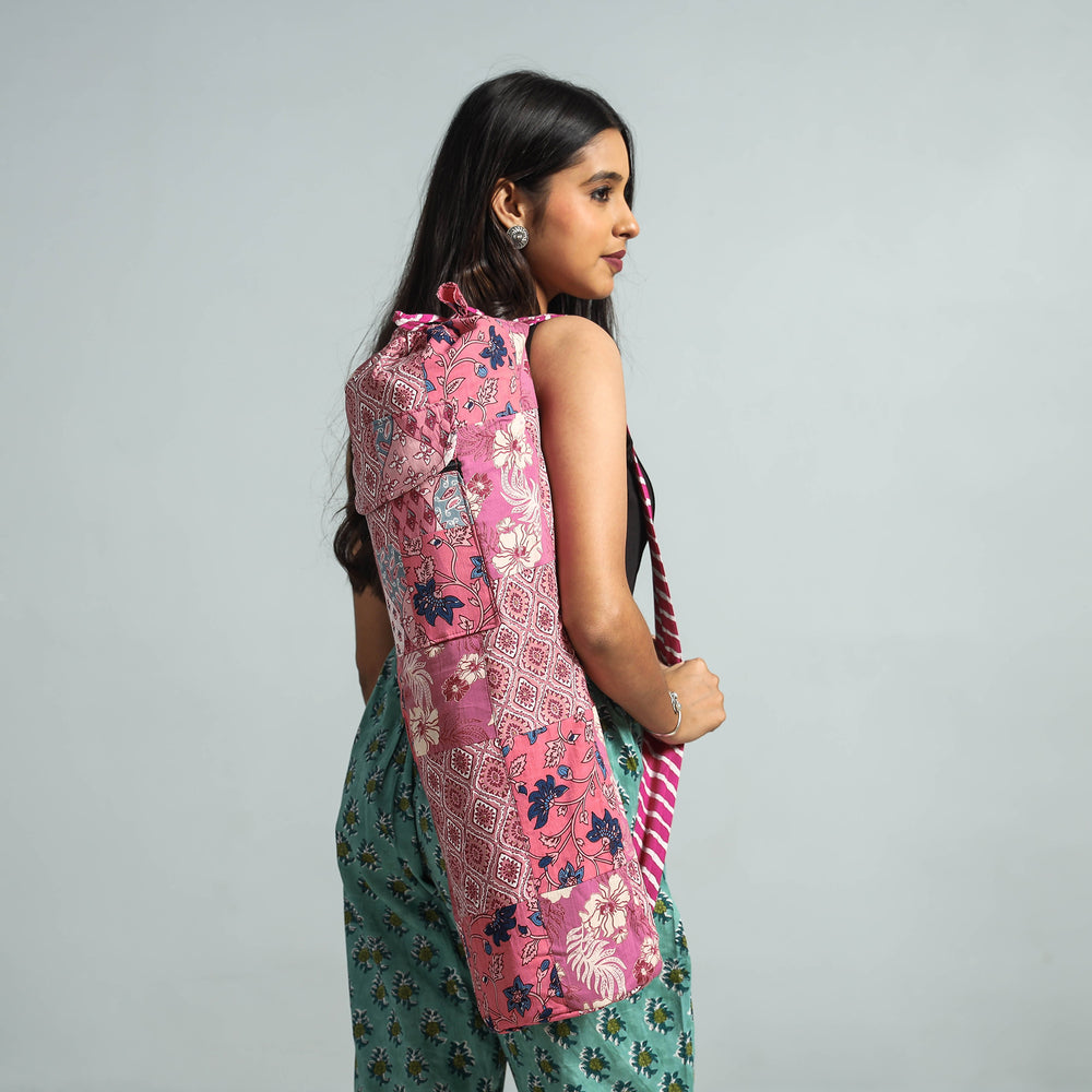 patchwork yoga mat bag