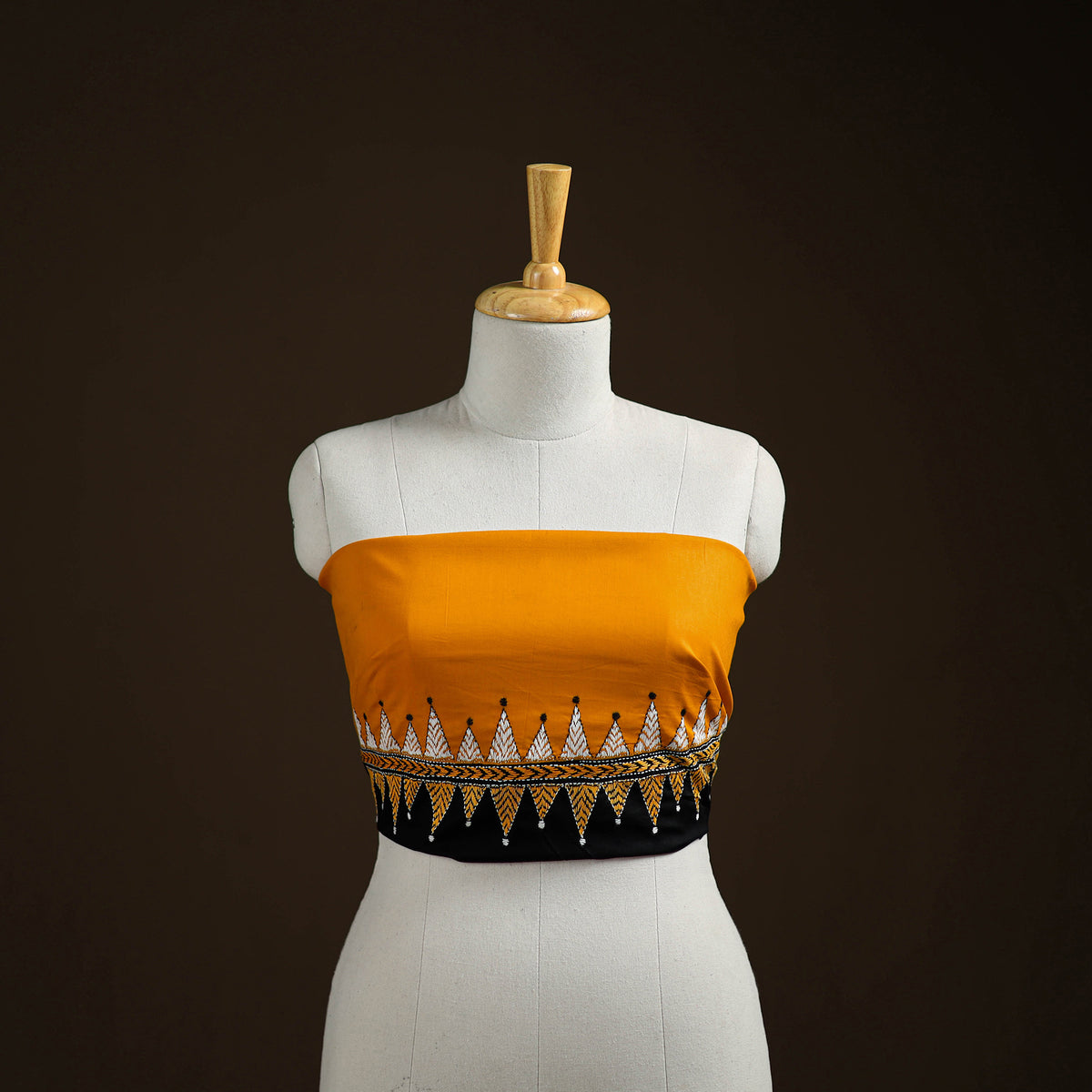 Bengal Kantha Hand Embroidered Cotton Blouse Piece 19