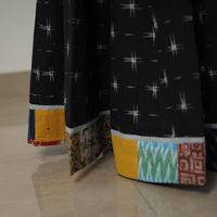 Black - 24 Kali Cotton Pochampally Ikat Skirt with Border 18