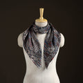 Ajrakh Hand Block Print Natural Dyed Modal Silk Brooch Scarf 13