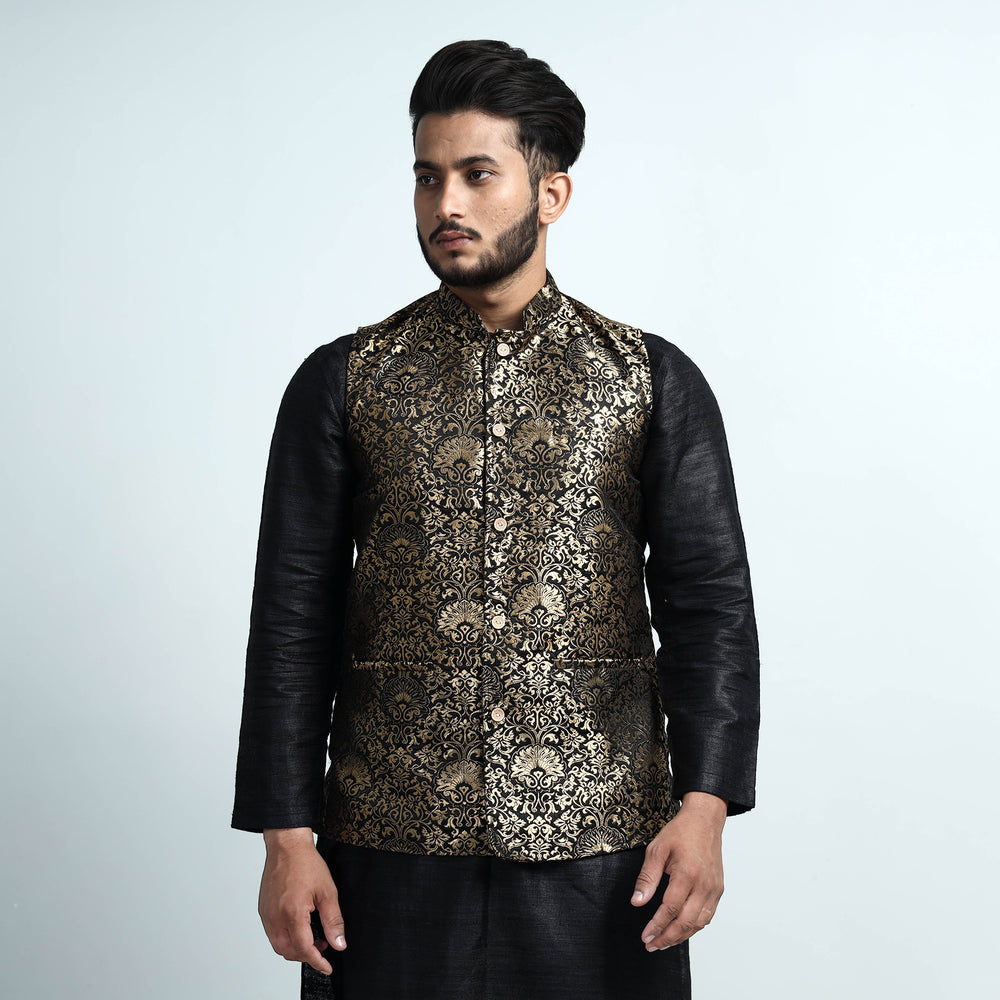 silk nehru jacket