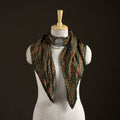 Ajrakh Hand Block Print Natural Dyed Modal Silk Brooch Scarf 14