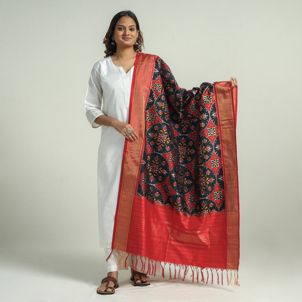 ikat silk dupatta