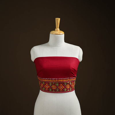 Bengal Kantha Hand Embroidered Cotton Blouse Piece 24