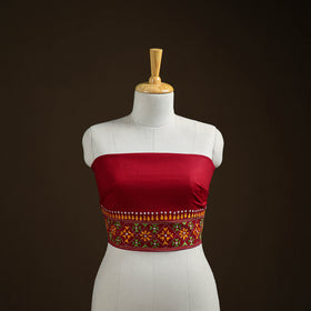 Bengal Kantha Hand Embroidered Cotton Blouse Piece 24