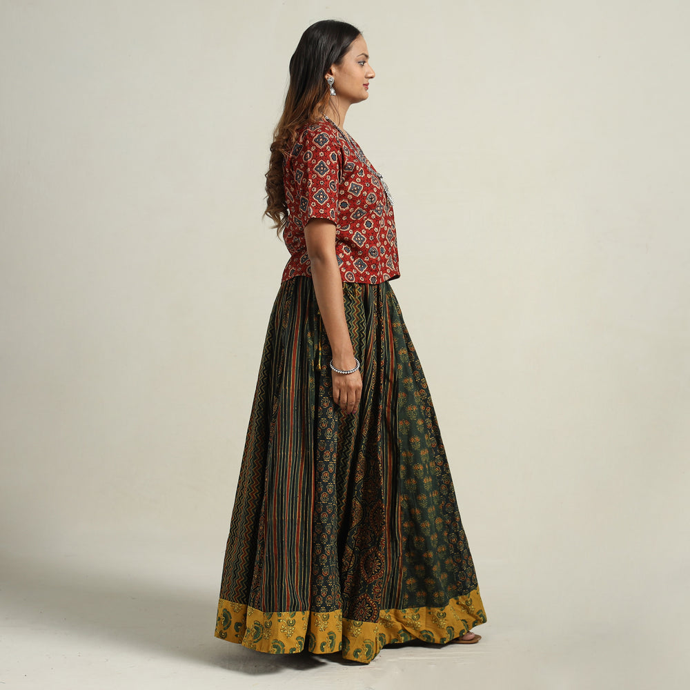 Ajrakh Patchwork Skirt 