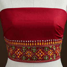 Bengal Kantha Hand Embroidered Cotton Blouse Piece 24