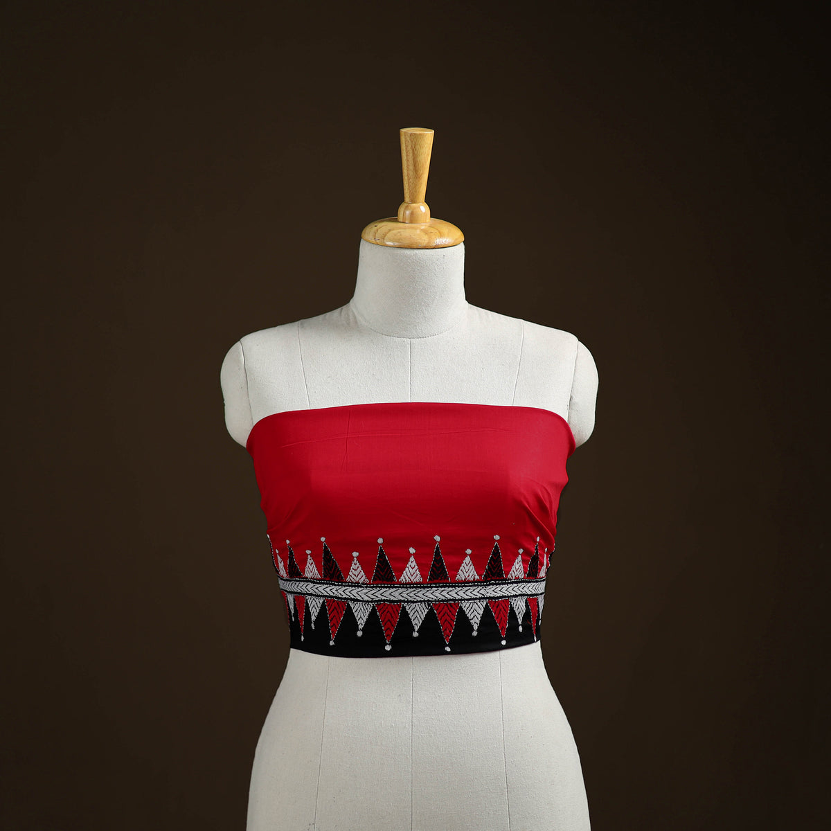Bengal Kantha Hand Embroidered Cotton Blouse Piece 25