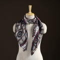 Ajrakh Hand Block Print Natural Dyed Modal Silk Brooch Scarf 17