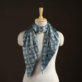 Ajrakh Hand Block Print Natural Dyed Modal Silk Brooch Scarf 18