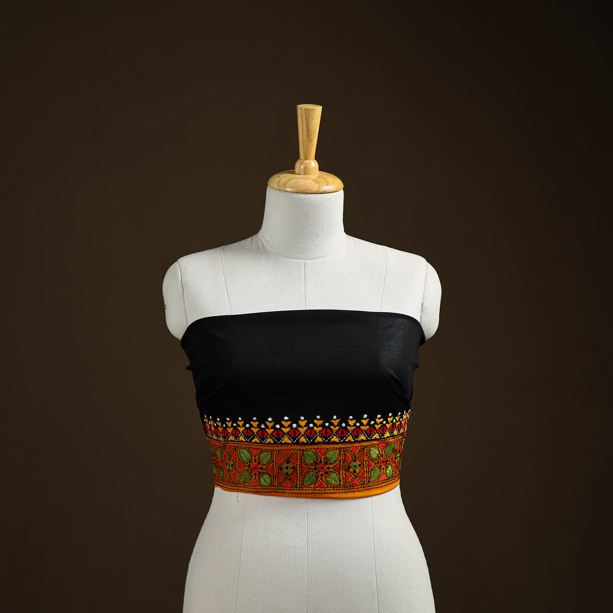Bengal Kantha Hand Embroidered Cotton Blouse Piece 26