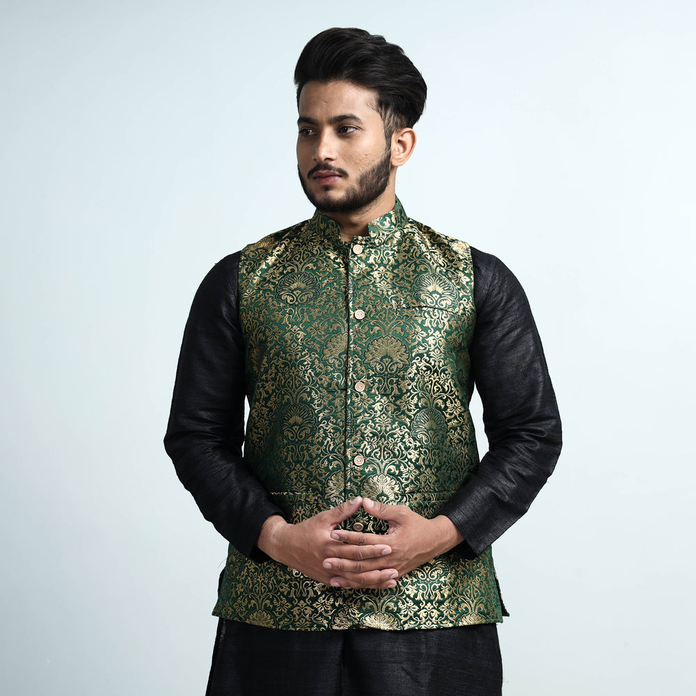 silk nehru jacket