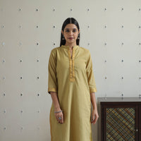 Aarohi Light Mehndi Green Mangalagiri Cotton Kurta