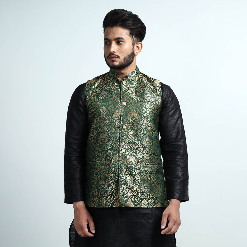 silk nehru jacket