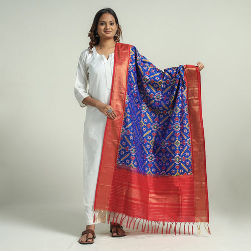 ikat silk dupatta