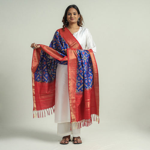 ikat silk dupatta