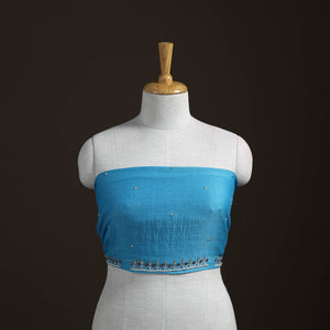Zardozi Hand Embroidered Handloom Mul Chanderi Unstitched Blouse Piece 02