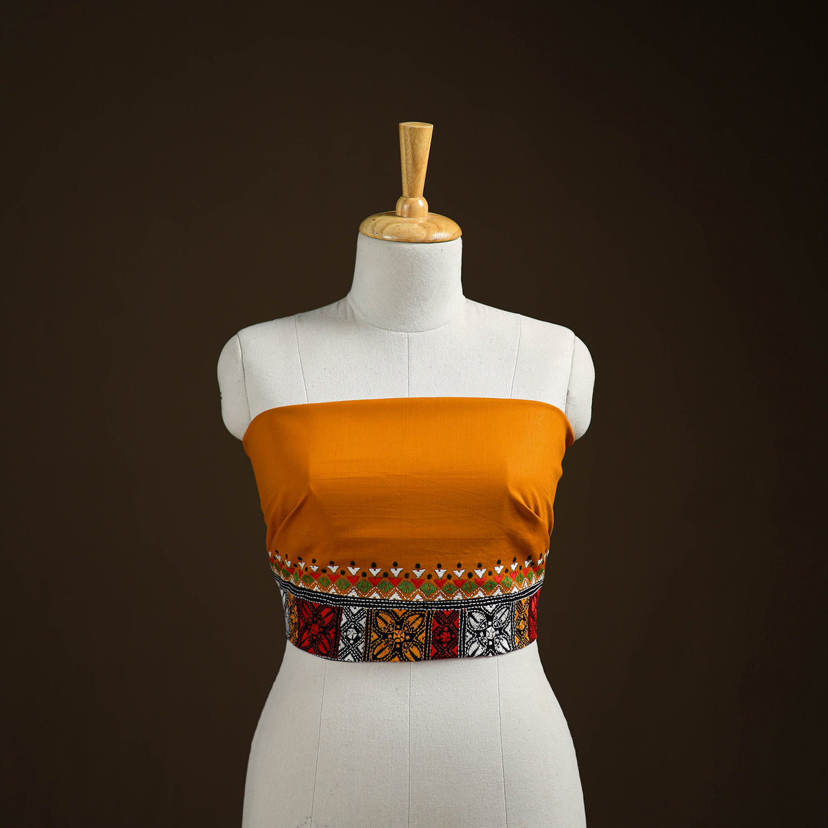 Bengal Kantha Hand Embroidered Cotton Blouse Piece 28
