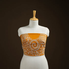 Bengal Kantha Hand Embroidered Cotton Blouse Piece 29