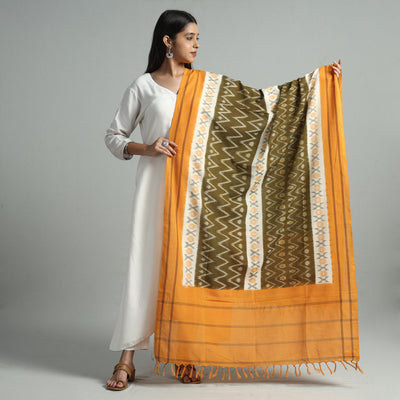 Multicolor - Pochampally Ikat Handloom Cotton Dupatta with Tassels 43