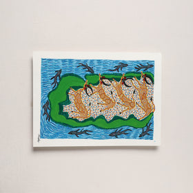  Handpainted Bhil Pithora Painting by Geeta Bariya 