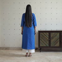 Aaliya Blue Mangalagiri Cotton Kurta