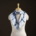 Shibori Tie-Dye Cotton Brooch Scarf 21