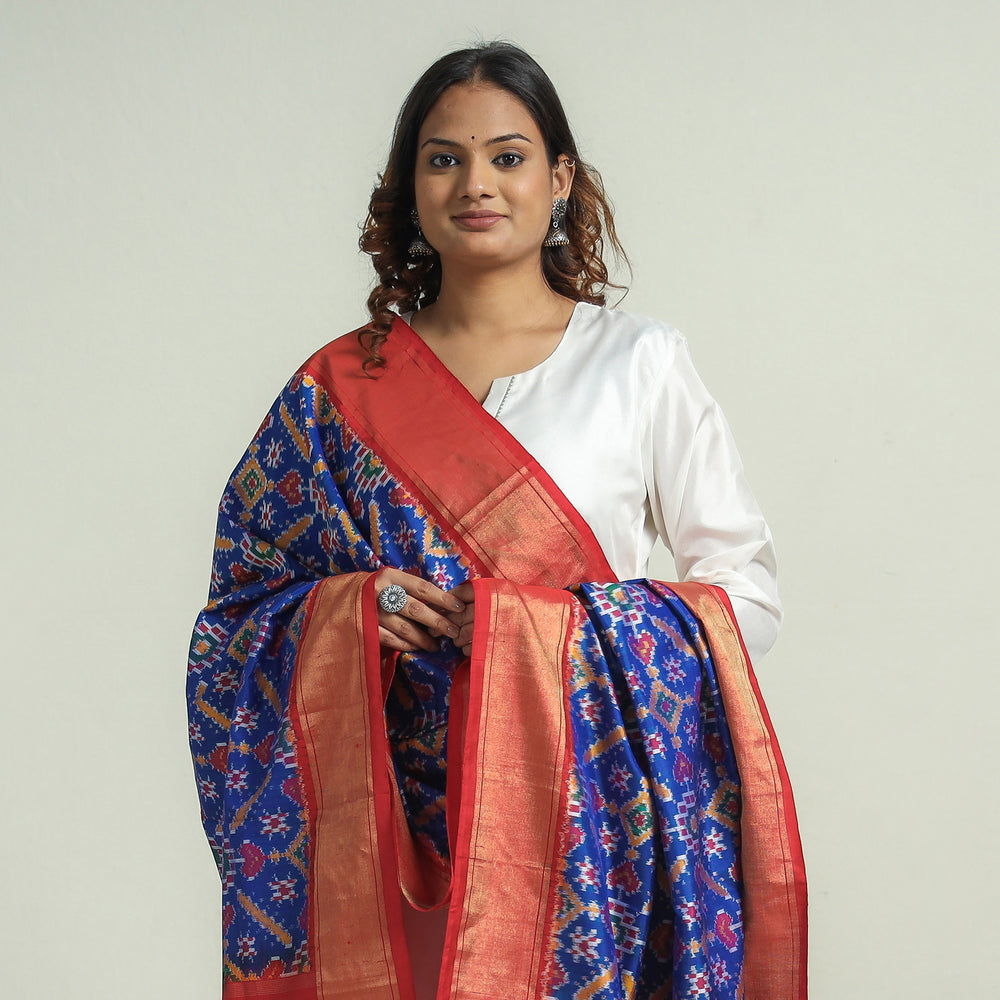 ikat silk dupatta