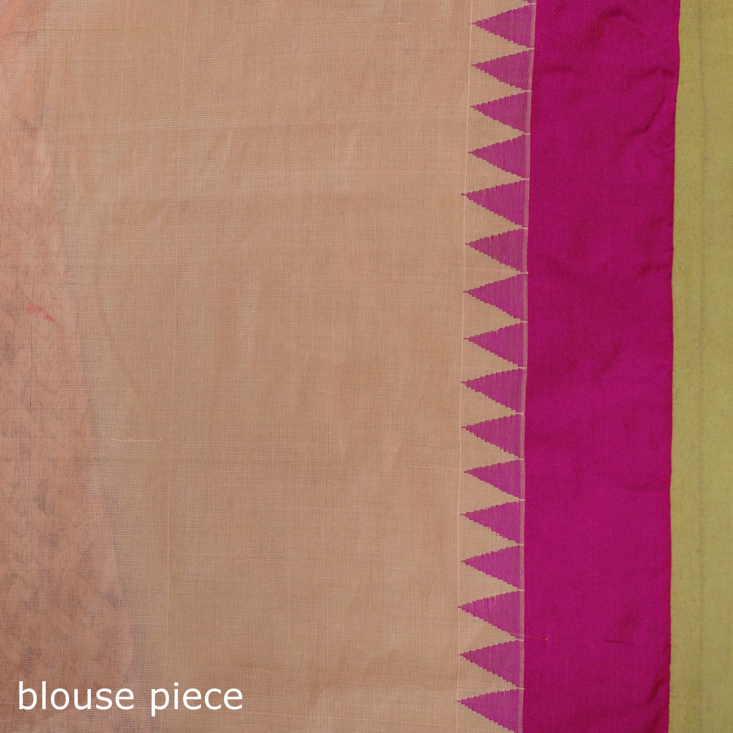 Peach - handspun handloom buta fine cotton jamdani saree 45