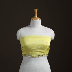 Zardozi Hand Embroidered Handloom Mul Chanderi Unstitched Blouse Piece 01