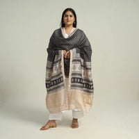 Black - Traditional Maheshwari Silk Bagh Print Dupatta 21