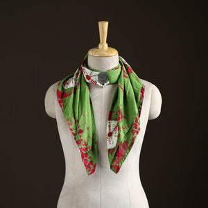 Shibori Tie-Dye Cotton Brooch Scarf 22