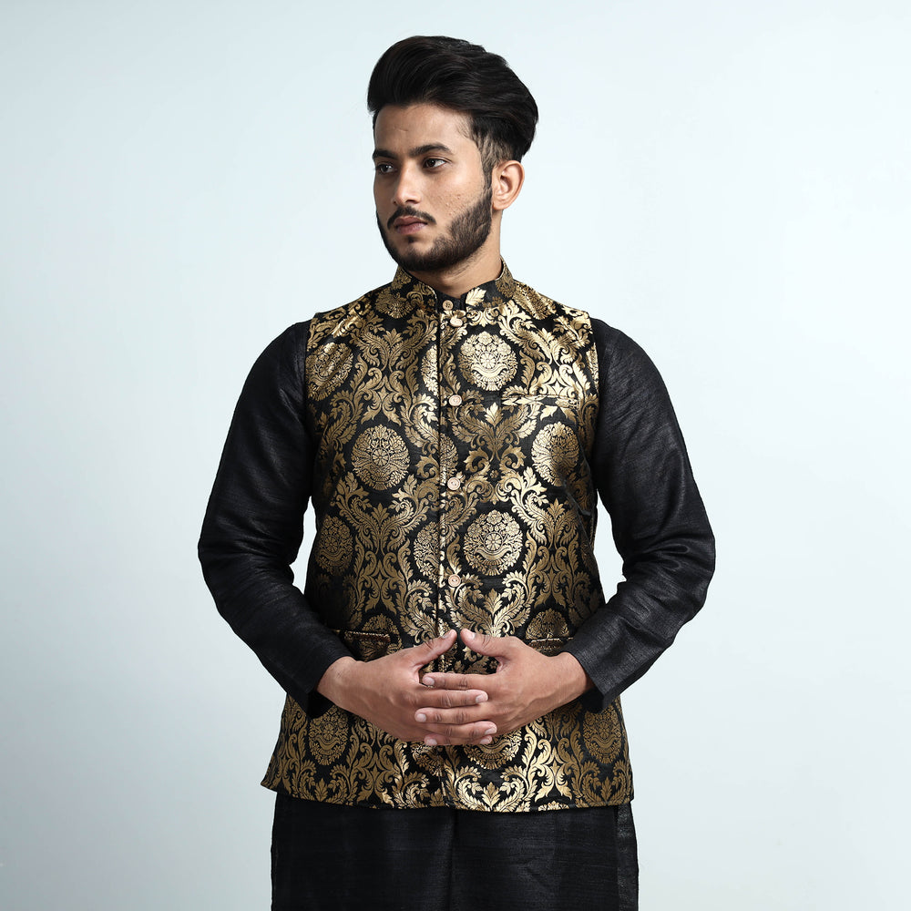 silk nehru jacket