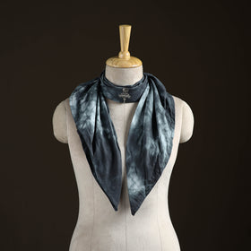 Shibori Tie-Dye Cotton Brooch Scarf 23