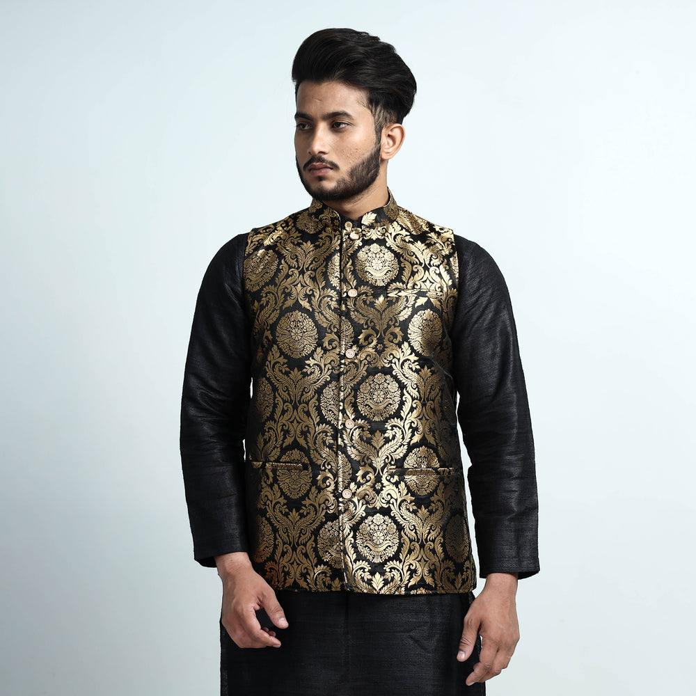 silk nehru jacket