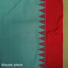 Blue - handspun handloom buta fine cotton jamdani saree 46