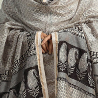 Grey - Traditional Maheshwari Silk Bagh Print Dupatta 23