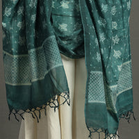 Shibori Tie-Dye Cotton Dupatta with Tassels 