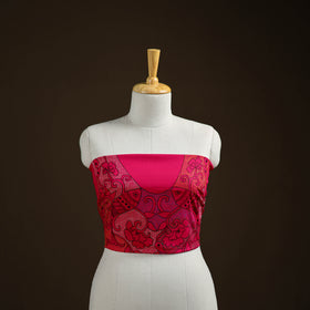 Bengal Kantha Hand Embroidered Cotton Blouse Piece 37