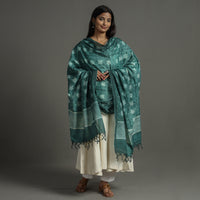 Shibori Tie-Dye Cotton Dupatta with Tassels 