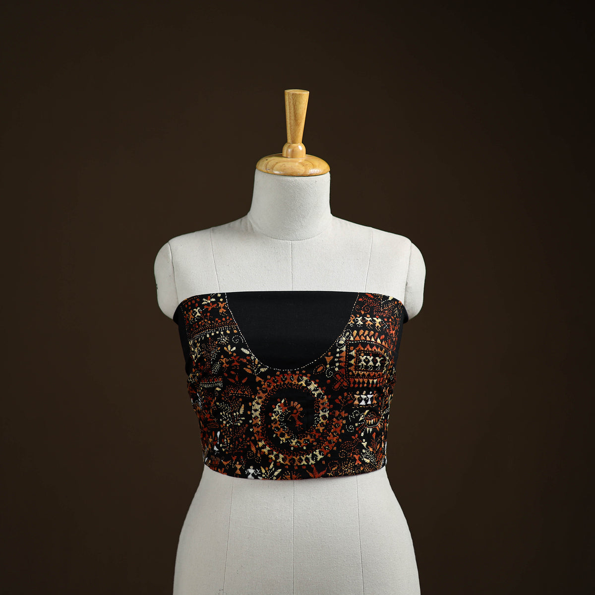 Bengal Kantha Hand Embroidered Cotton Blouse Piece 38