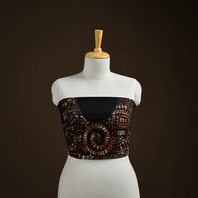 Bengal Kantha Hand Embroidered Cotton Blouse Piece 38